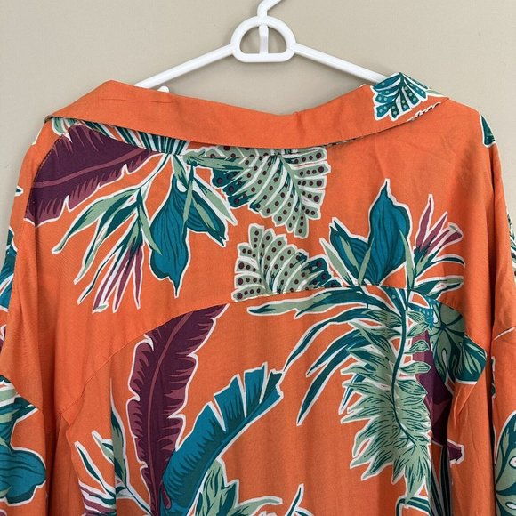 KS Island tropical man summer shirt size 9XL orange green - Picture 8 of 8